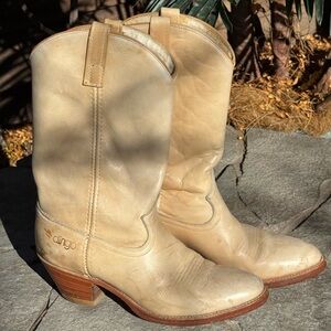 Dingo Cream Men's Leather Heeled Boots